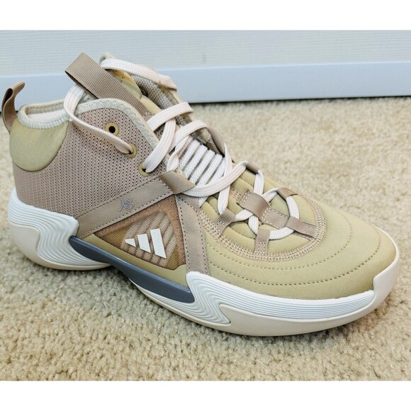 Adidas Women's Exhibit Select CP Mid Athletic Basketball Shoes Beige Sz 8 1/2 - Picture 8 of 14